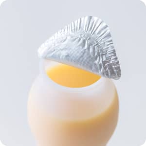 ワックスを使ったプリンの容器