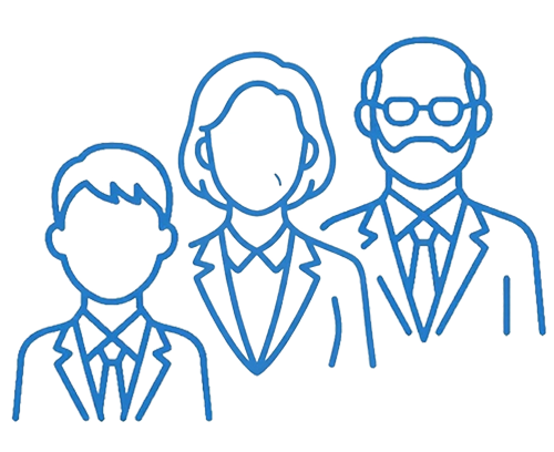 3人の男性・女性のイラスト